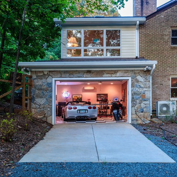 Vienna Transitional Sunroom Garage Addition