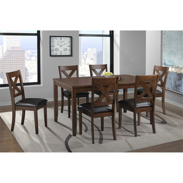 Picket House Alexa 7PC Standard Height Dining Set in Cherry