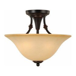 Hardware House - Bristol Series Bronze Interior Lighting Collection, Semi-Flush Mount Ceiling Lig - Flush-mount Ceiling Lighting