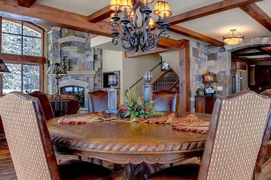 Elegant dining room photo in Denver