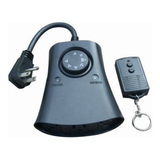 Woods Photoelectric Cable Timer with Wireless Remote Control Black for sale online 