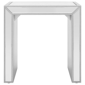Safavieh Laken Mirrored Accent Table, Silver/Mirror