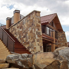 Lake house stone veneer