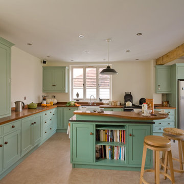 Two tone painted kitchen in East Sussex