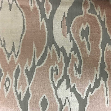 Harrow Abstract Cut Velvet Upholstery Fabric, Rosequartz