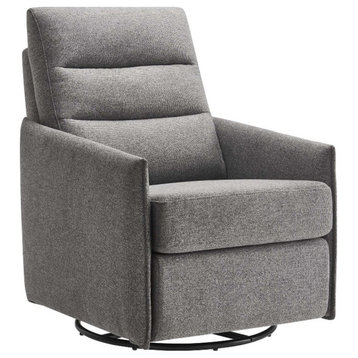 Modway Etta Upholstered Polyester Fabric Lounge Chair in Light Gray