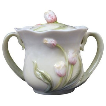 Tulip Sugar Jar, Home Accent, Fine Porcelain