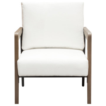 Blair Accent Chair in White Fabric by Diamond Sofa