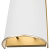 Varaluz 364W02 Coco 2 Light 12" Tall Wall Sconce - Matte White / French Gold