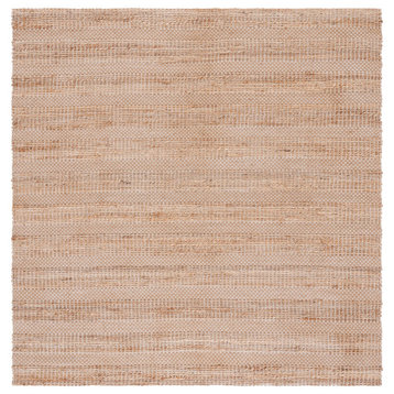 Safavieh Natural Fiber Collection NFB654A Rug, Ivory/Natural, 6'6" x 6'6" Square