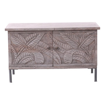 Tarquin Reclaimed Wood Moroccan Storage Cabinet With Doors