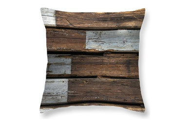 Industrial pillow sham rustic pillowcases wood