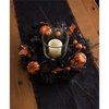 DII 16" Modern Twig and Foam Halloween with Pumpkins Wreath in Black