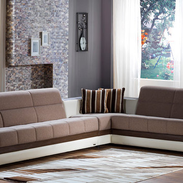 Moon Sectional Sofa Bed | Platin Mustard - $1656.90