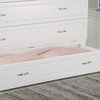 Deerfield Queen Solid Wood Modern Murphy Bed Chest with Mattress in White