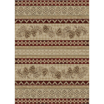 American Destination Pineview Antique Lodge Area Rug, 2'3"x7'7"