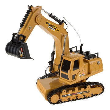 Hey! Play! Remote Control Excavator Construction Toy With Movable Claw
