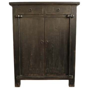 Black Ming Tall Side Cabinet