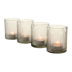 Eichholtz Astor Tealight Frosted Glass - Set of 4 - Candle Holders & Candelabra