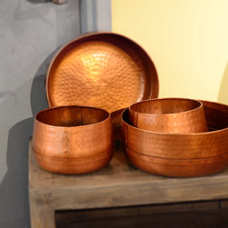 beaten copper coloured bowls - Products