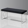Black and Silver Stainless Steel Bench