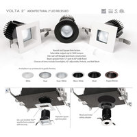 Volta 2" LED Round Adjustable Trim With-Light Engine Flood 35 3000K 90CRI, White