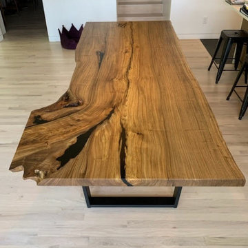 Highly Figured Elm Dining Table