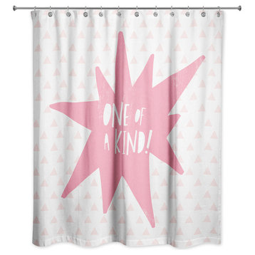 One of a Kind Pink Design 71x74 Shower Curtain