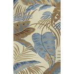KAS - KAS Havana 2624 Ivory/Blue Rainforest Area Rug, 8'x10'6" - Lush, tropical designs bring you into another world with our Havana Collection. 100% multi textured wool is hand tufted with hard-twist accents, bringing exceptional texture and dimension to each piece. Rich, nature-inspired colors will bring tropical warmth into your home.