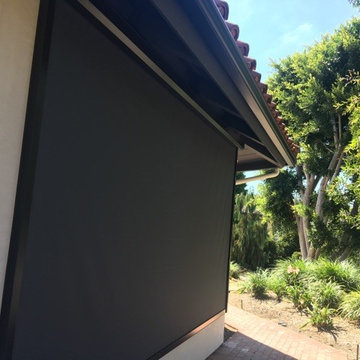 Exterior motorized shades