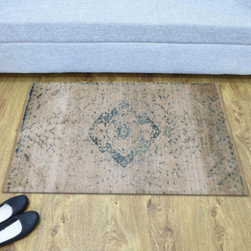 Machine Made Polyester Durable Indoor Outdoor Washable Oriental Pattern Footmat