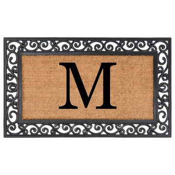 Classic Monogrammed Rubber Welcome Mat, M