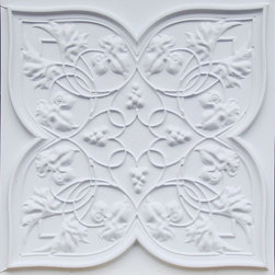 212 White Matte Faux Tin Ceiling Tiles 24x24 - Ceiling Tile