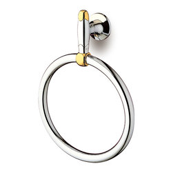 Secret Bath - Secret Bath, Chrome And Gold Towel Ring, Filigrana Collection - Towel Rings