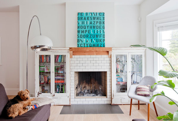 Transitional Living Room by Ronse Massey Developments