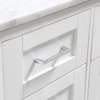 OVE Decors Tahoe 60" Vanity, White With Carrara Marble Top