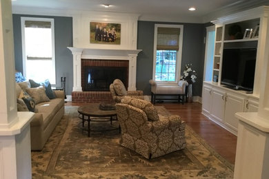 Inspiration for a timeless family room remodel in Raleigh