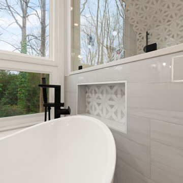 Modern Steam Shower Bathroom Remodel in Reston, VA