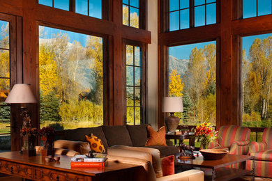 Inspiration for a rustic living room remodel in Other