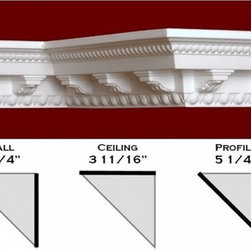 19 DCT Carved Styrofoam Crown Molding-5 in wide & 6.5 ft. long - Wallpaper