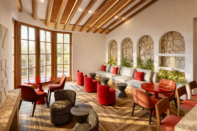 Mid-sized trendy home design photo