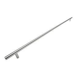 Cosmas - Slim Line Euro-Style Cabinet Pull, Stainless Steel, Set of 10 - Cabinet And Drawer Handle Pulls