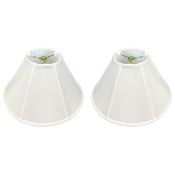 Royal Designs Coolie Empire Lamp Shade, White, 7x20x12.5, Set of 2