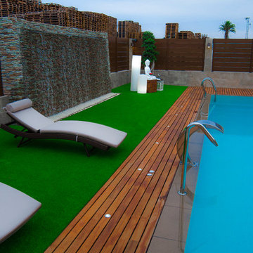 Espacio de relajación. Piscina y jardines.