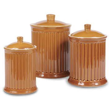 Simsbury 3-Piece Canisters Set, Honey Spice