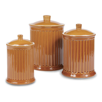 Simsbury 3-Piece Canisters Set, Honey Spice