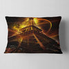 Paris Paris Eiffel Toweron Fantasy Background Cityscape Throw Pillow, 12"x20"