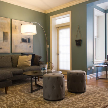 Midcentury Modern Chicago Living Room