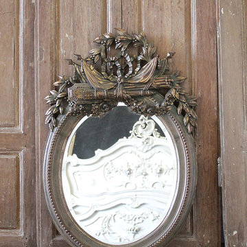20th Century Giltwood Carved Mirror with Bevel