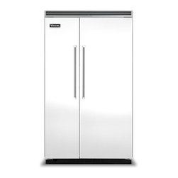 Viking 48" Built-in Side By Side Refrigerator, White | VCSB5482WH - Refrigerators